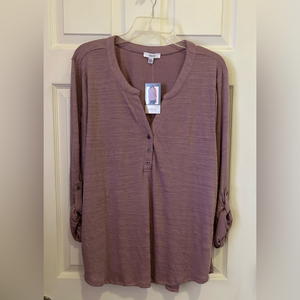 Women's Button Down Mauve Shirt